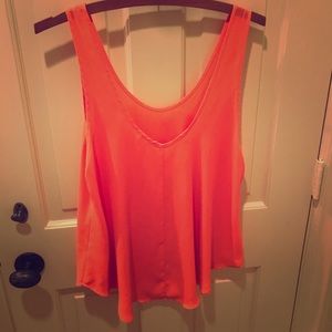 Bright orange tank top